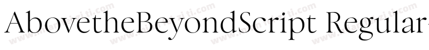 AbovetheBeyondScript Regular字体转换